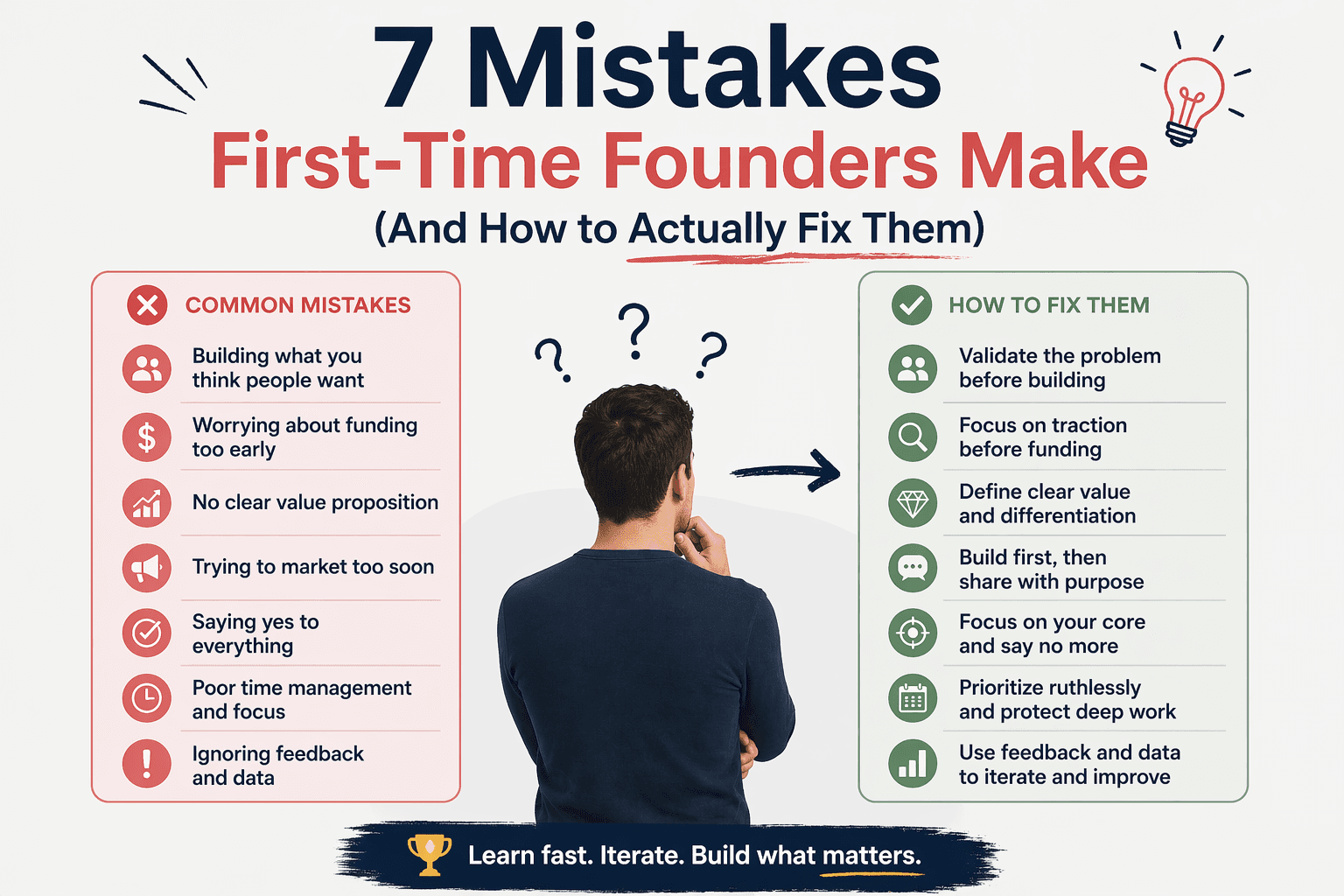 7 Mistakes First-Time Founders Make (And How to Actually Fix Them)
