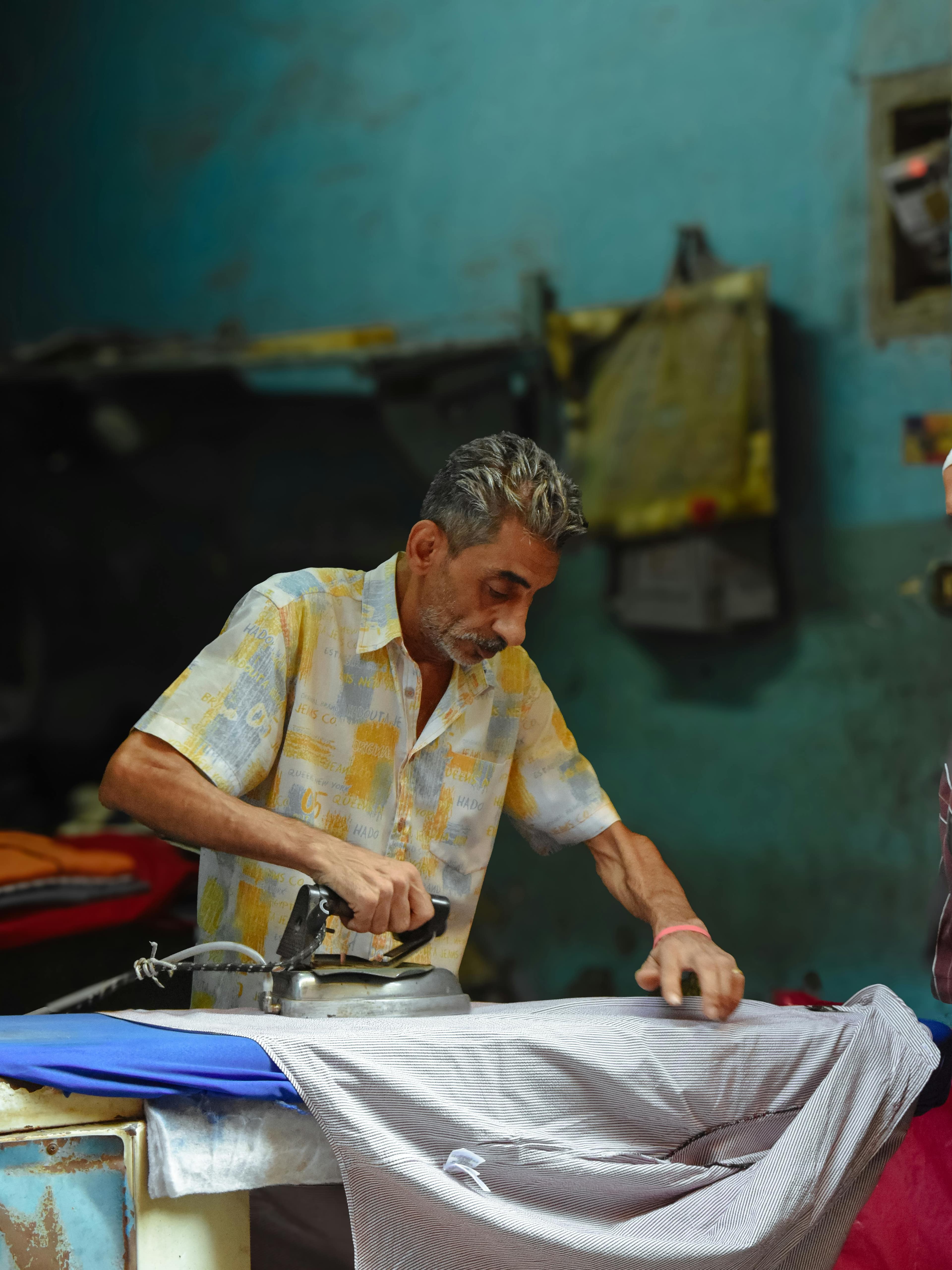 Shorts and reels generation still ironing clothes with a 50 year old iron box. product